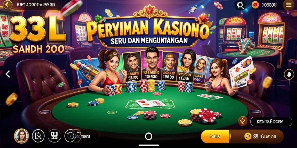 Tampilan screenshot utama game Kasino 33L yang menarik dan penuh aksi.