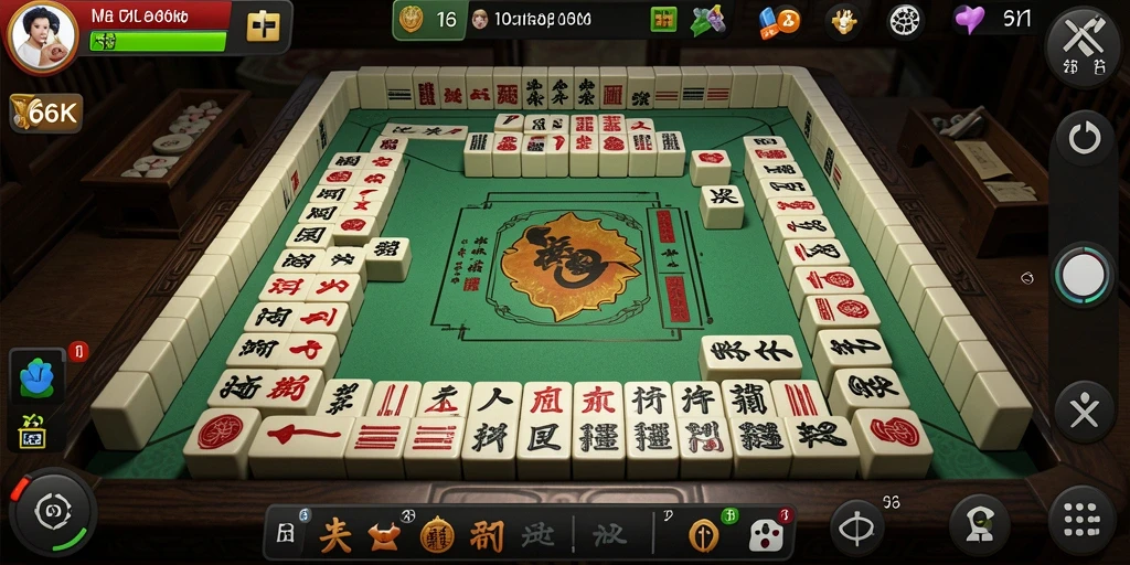 Screenshot gameplay 66K menampilkan tantangan Mahjong yang seru.