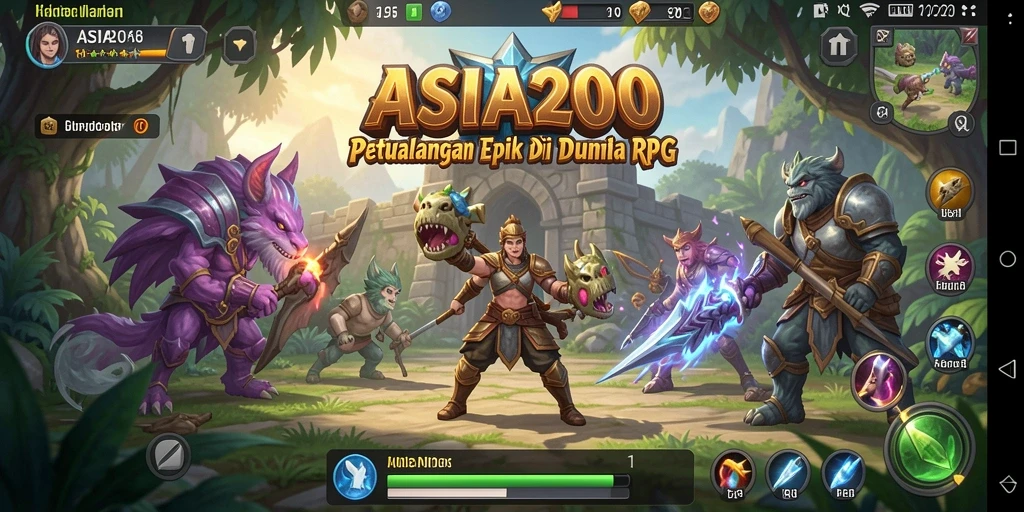 Gameplay dinamis dalam <strong>ASIA200</strong> yang penuh petualangan RPG.