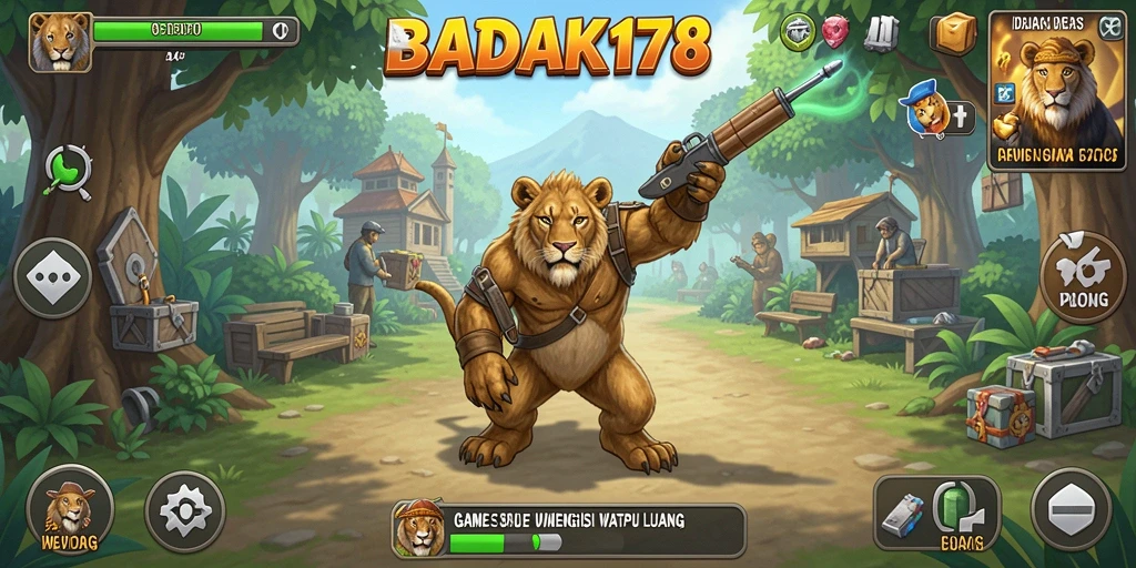 Tampilan gameplay seru dan menarik dari BADAK178 dengan mekanisme Idle.