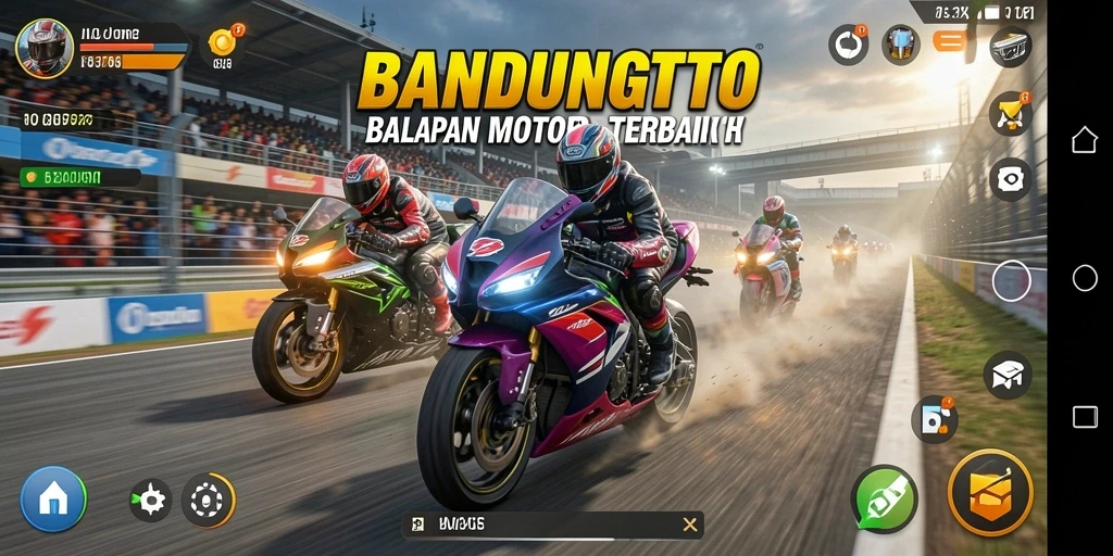 Screenshot utama BANDUNGTOTO yang menunjukkan aksi balapan mendebarkan.