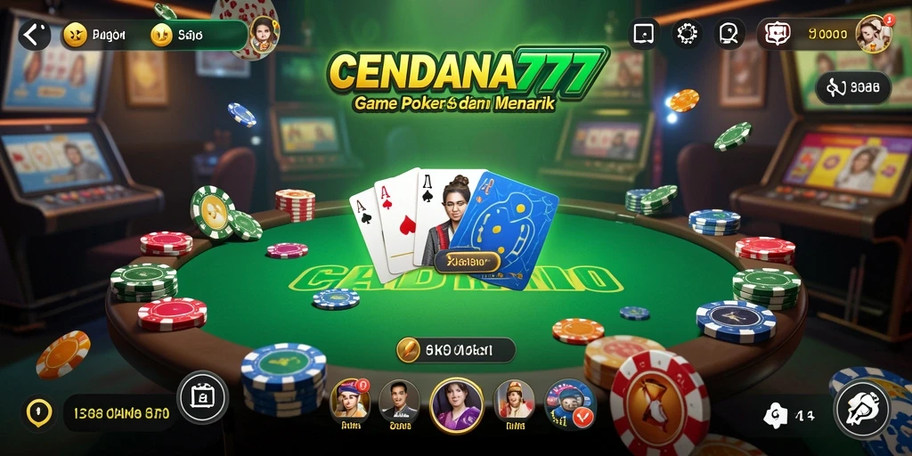 Tampilan gameplay seru dan menantang dalam permainan Poker.