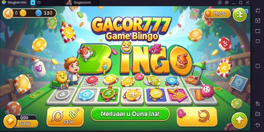 Tampilan gameplay utama GACOR777 dengan keseruan Bingo.