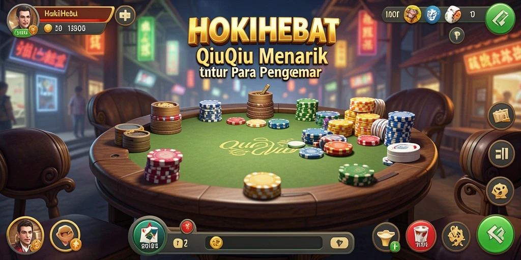 Tampilan antarmuka HOKIHEBAT saat bermain QiuQiu yang menarik.