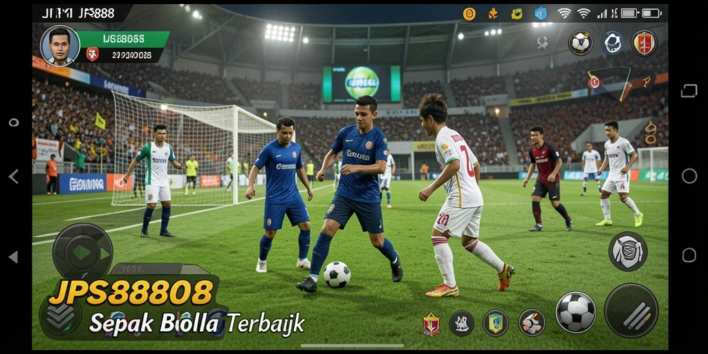 Gameplay seru JPS888 dengan aksi sepak bola yang intens.