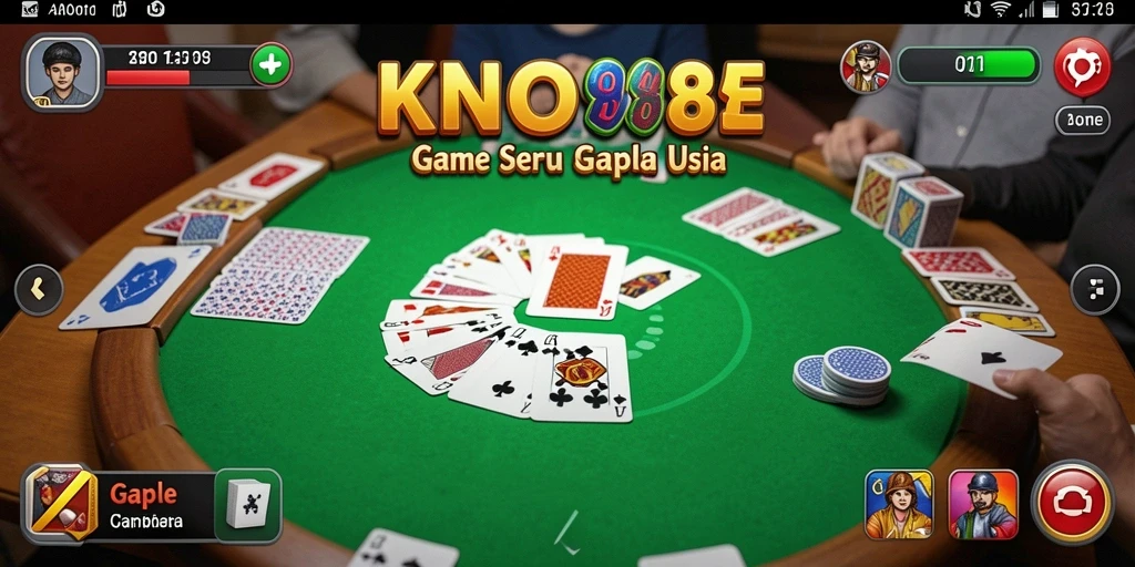 Tampilan gameplay seru dari permainan Gaple KNO89.