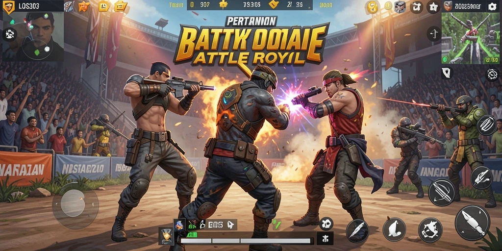 Tangkapan layar gameplay LOS303 menampilkan pertempuran mendebarkan di arena.