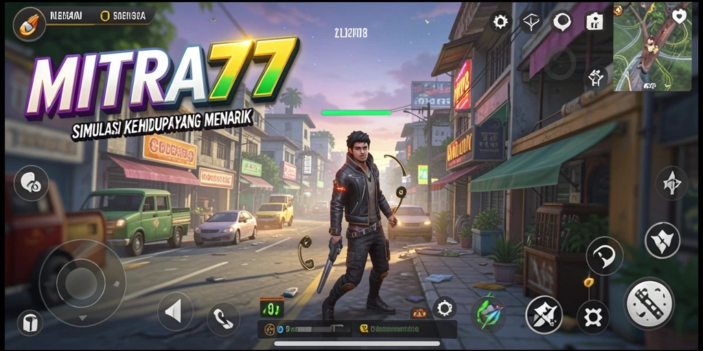 Tangkapan layar gameplay MITRA77 menunjukkan interaksi karakter yang mendalam.
