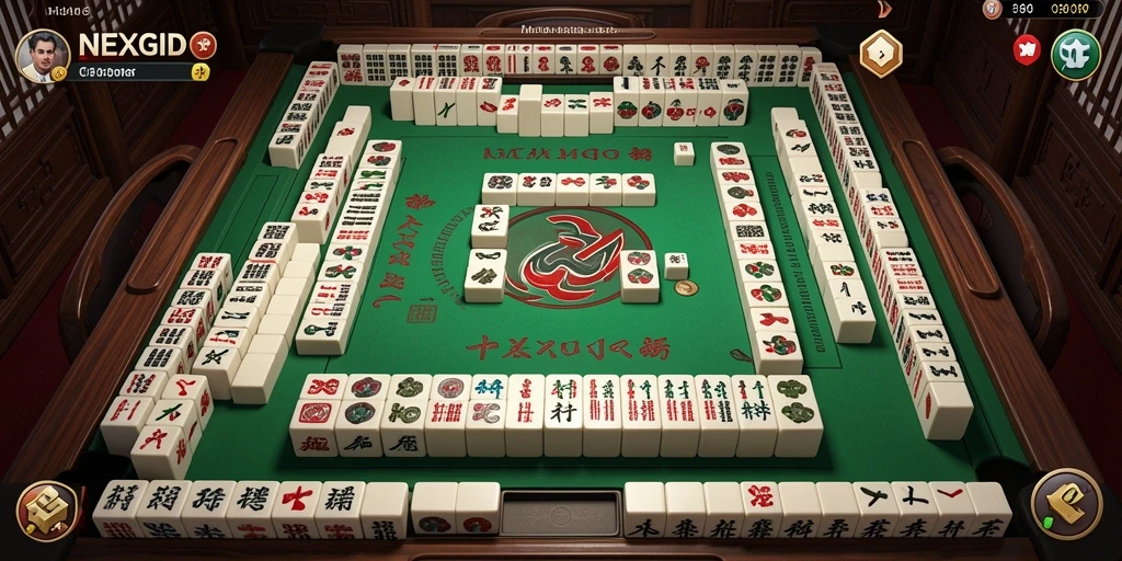 Screenshot gameplay NEXGID menampilkan tantangan Mahjong yang seru.