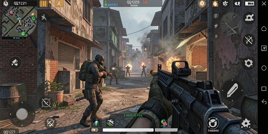 Screenshot dari gameplay menarik di QQ1221 dengan aksi intens.