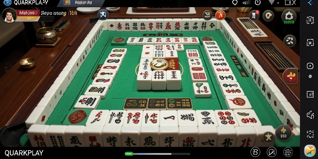 Tampilan gameplay menarik dari QUARKPLAY yang menghadirkan Mahjong mengasyikkan.