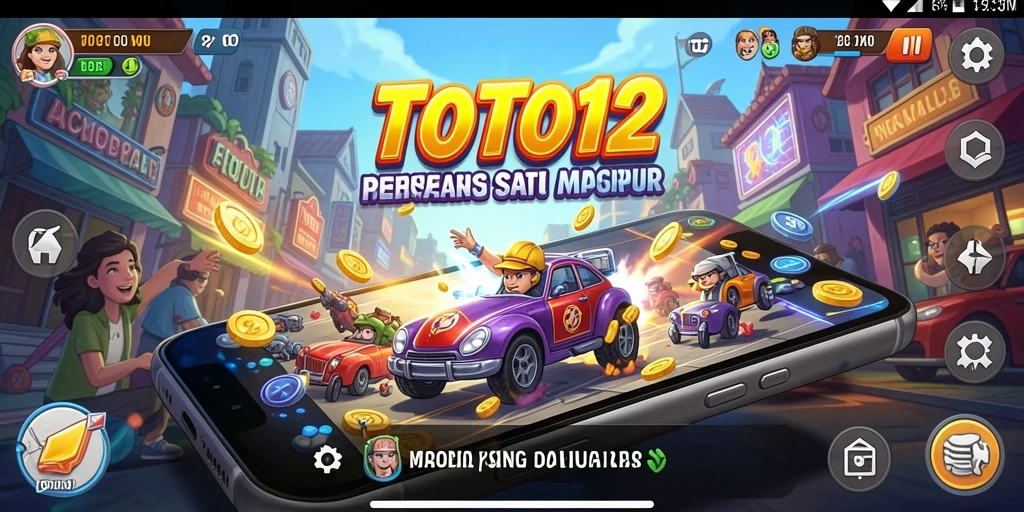 Screenshot utama TOTO12 menunjukkan aksi permainan Arcade yang seru.