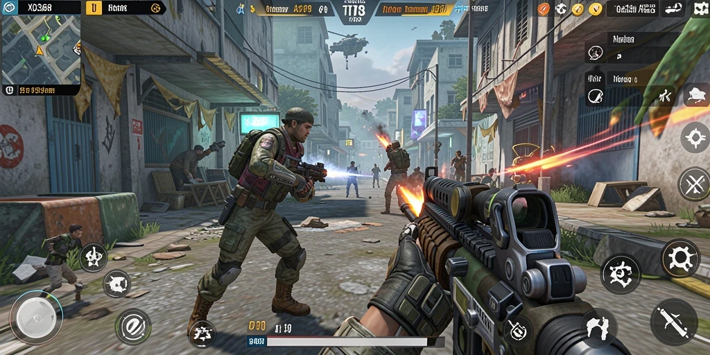 Tampilan gameplay seru dari XO368 dengan aksi tembak-menembak yang mendebarkan.