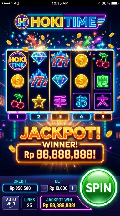 Tampilan antarmuka aplikatif pada hokitime yang intuitif.